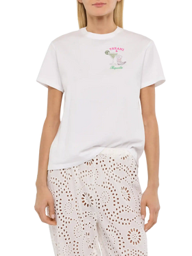 Emilie cotton t-shirt with Texani & Tequila embroidery