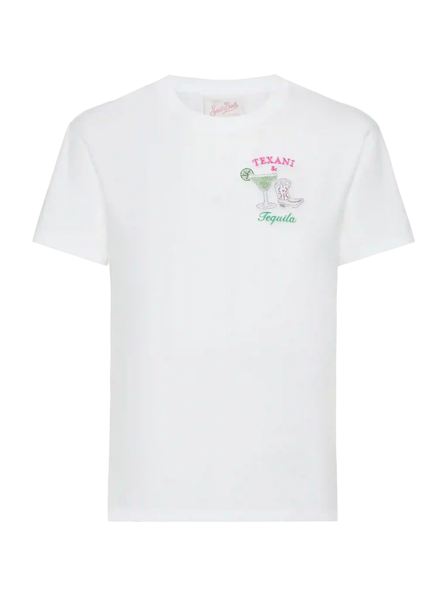 Emilie cotton t-shirt with Texani & Tequila embroidery
