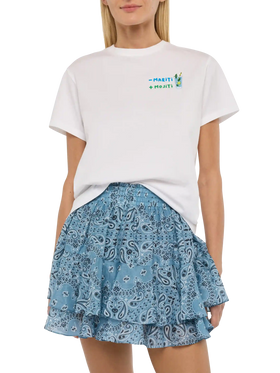 Emilie cotton t-shirt with - mariti + mojiti embroidery