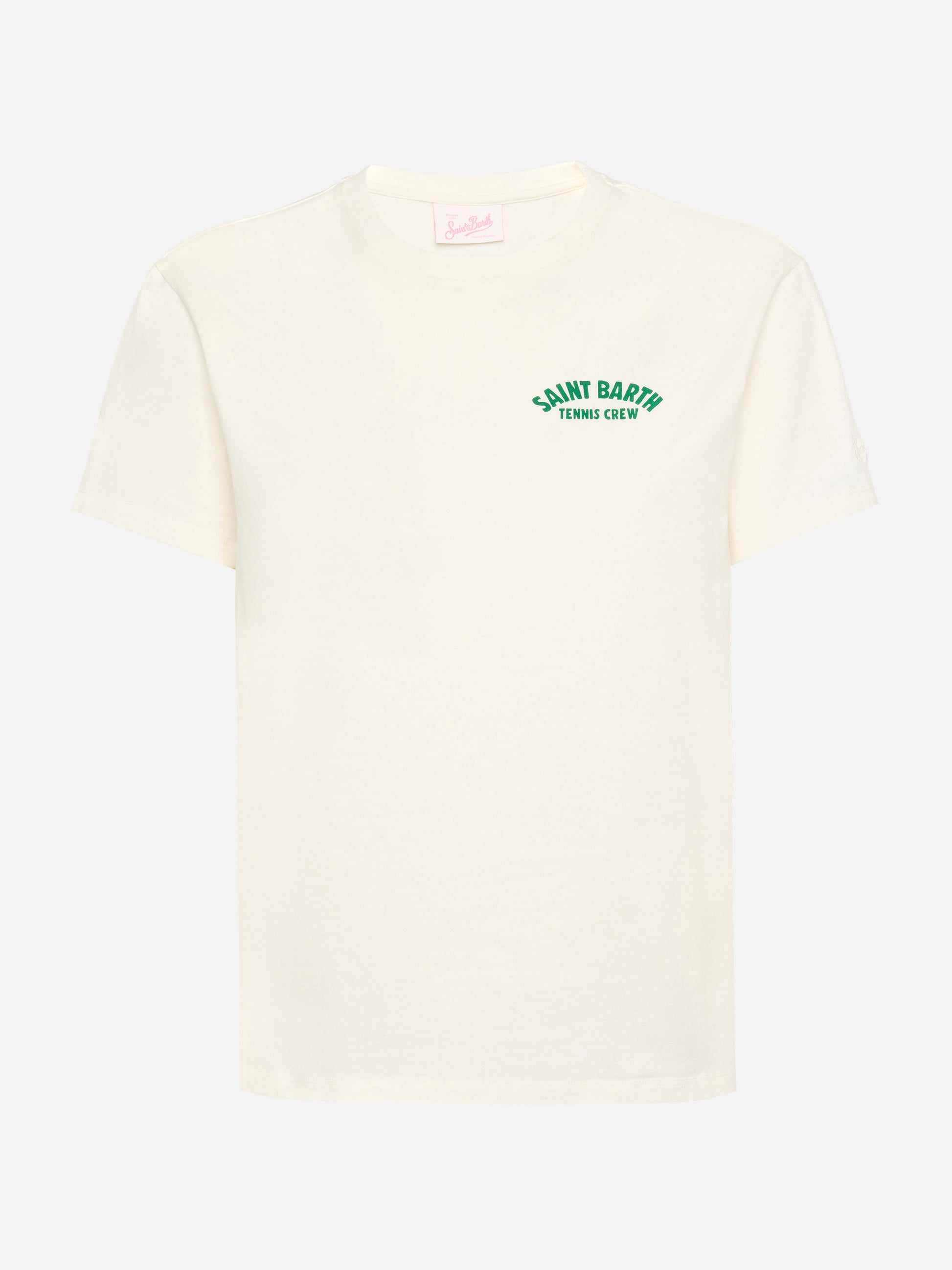 Emilie cotton t-shirt with Saint Barth tennis crew print - MC2 Saint Barth