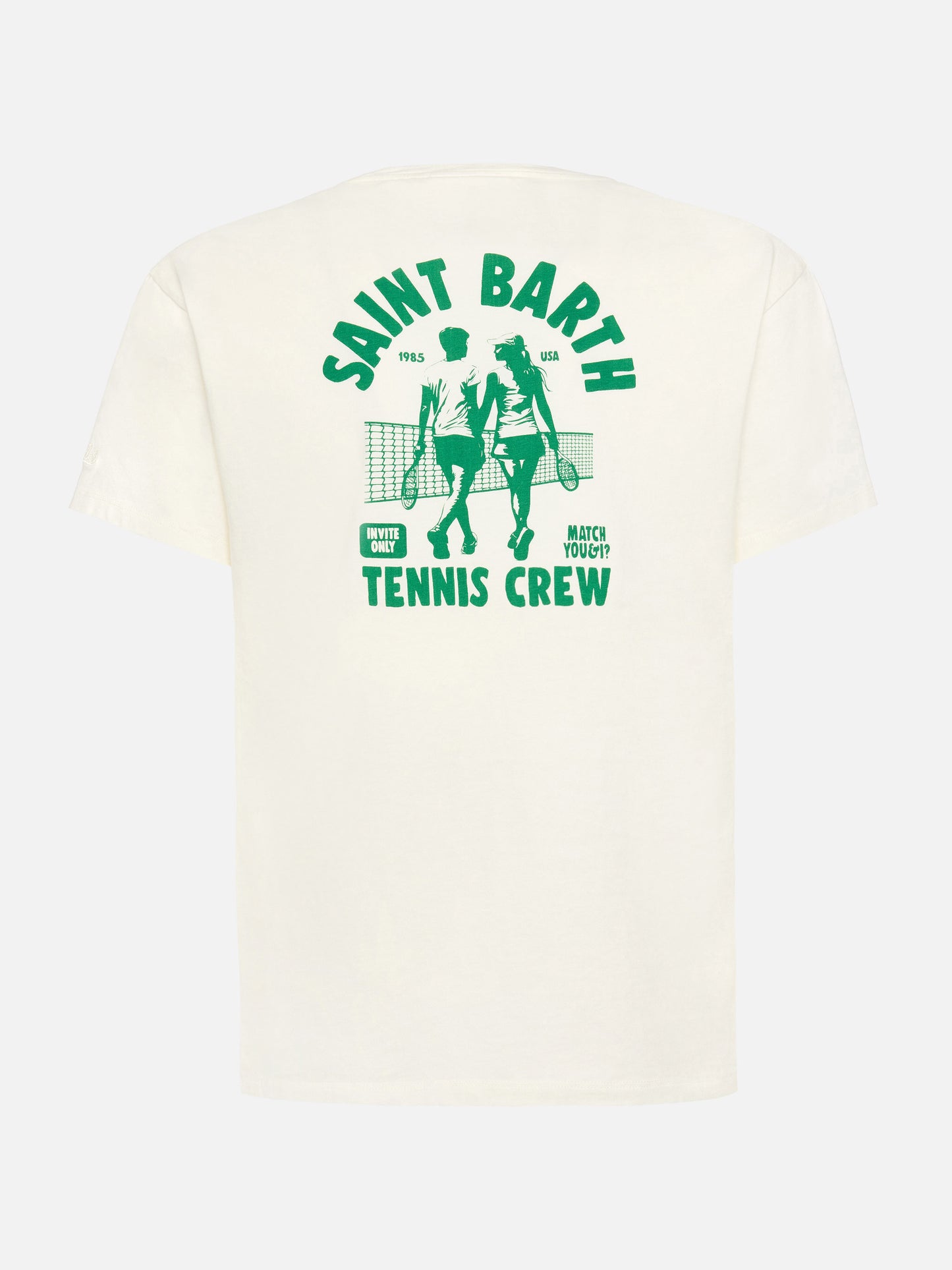 Emilie cotton t-shirt with Saint Barth tennis crew print - MC2 Saint Barth