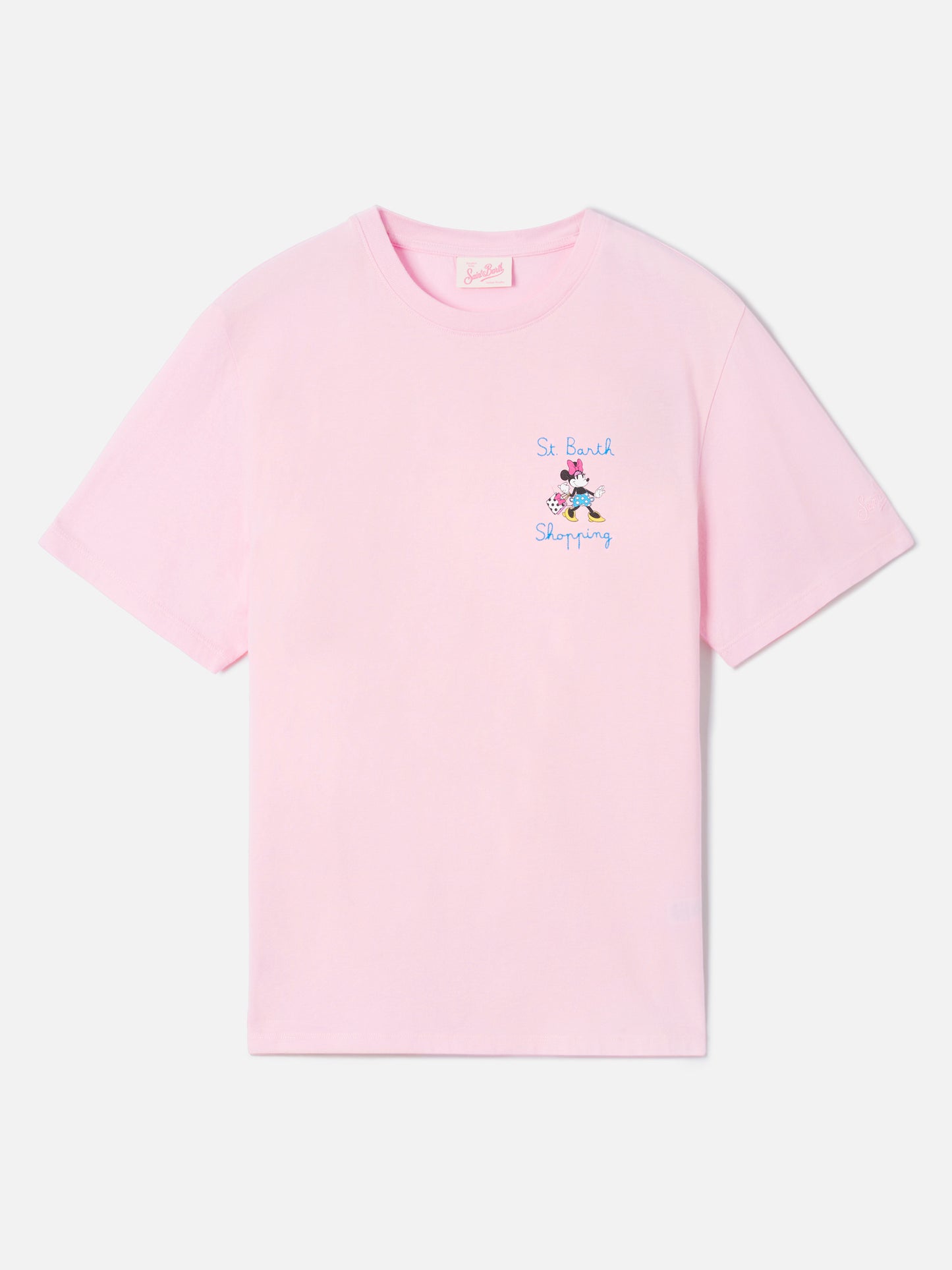 White Emilie T-shirt with Minnie print and Mi fai impazzire embroidery | Special edition