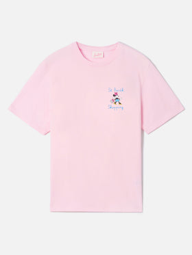 White Emilie T-shirt with Minnie print and Mi fai impazzire embroidery | Special edition