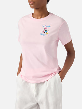 T-shirt Emilie blanc avec imprimé Minnie et broderie Mi fai impazzire | Édition spéciale 