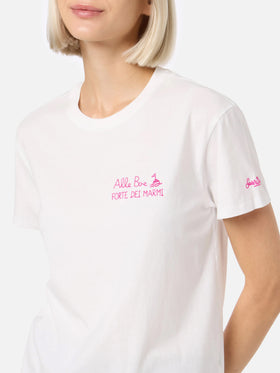 T-shirt girocollo in jersey di cotone da donna Emilie con stampa Ti Amo Forte | ALLE BOE SPECIAL EDITION