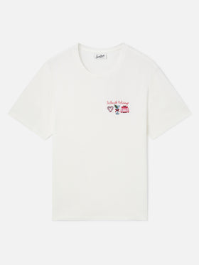 Off white Emilie t-shirt with St. Barth Holidays embroidery