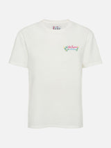 Winter cotton t-shirt Emilie with Ci beviamo al cenone embroidery | INSULTI LUMINOSI SPECIAL EDITION