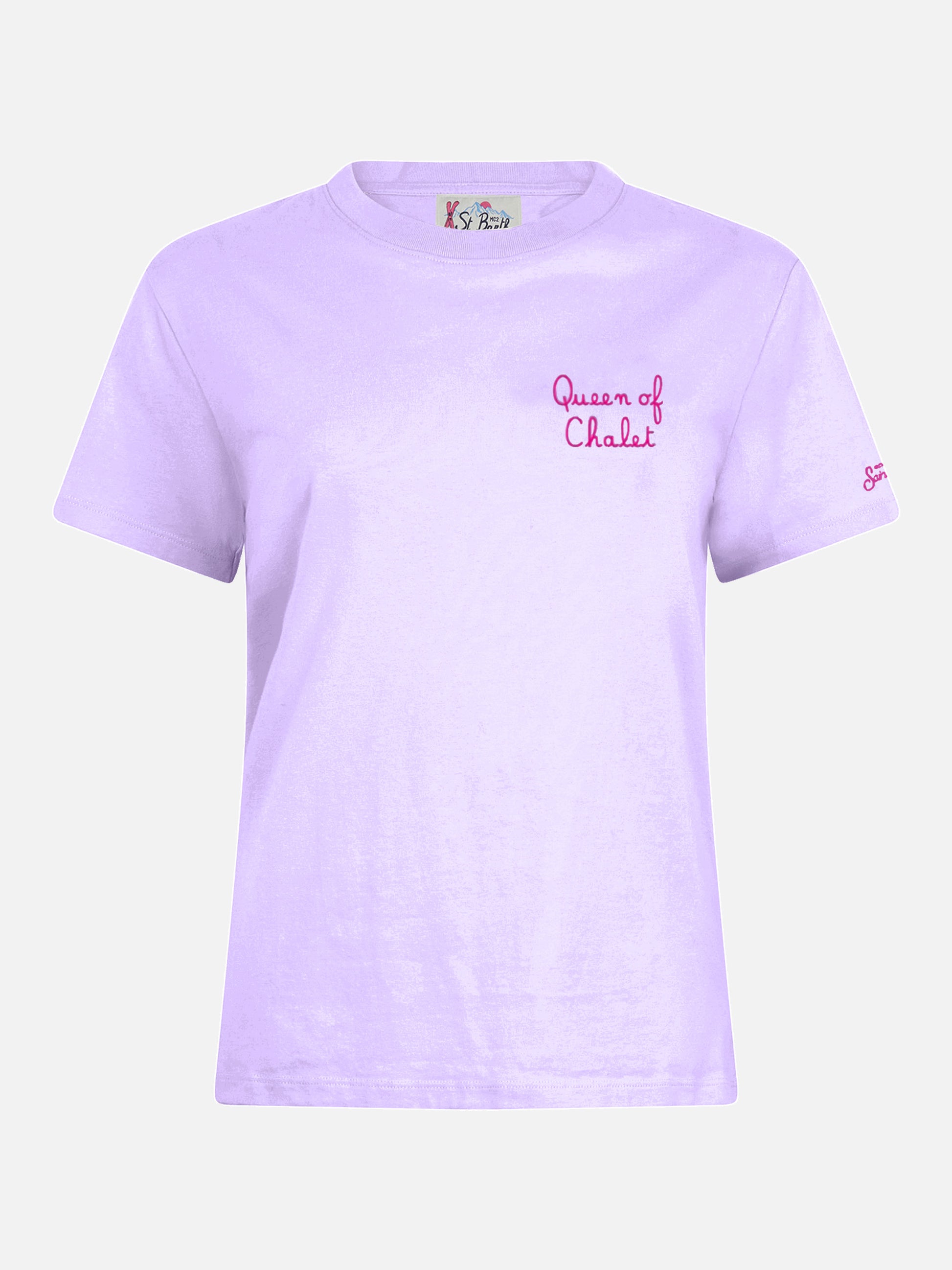 Winter cotton t-shirt Emilie with Queen of Chalet embroidery - MC2 Saint Barth