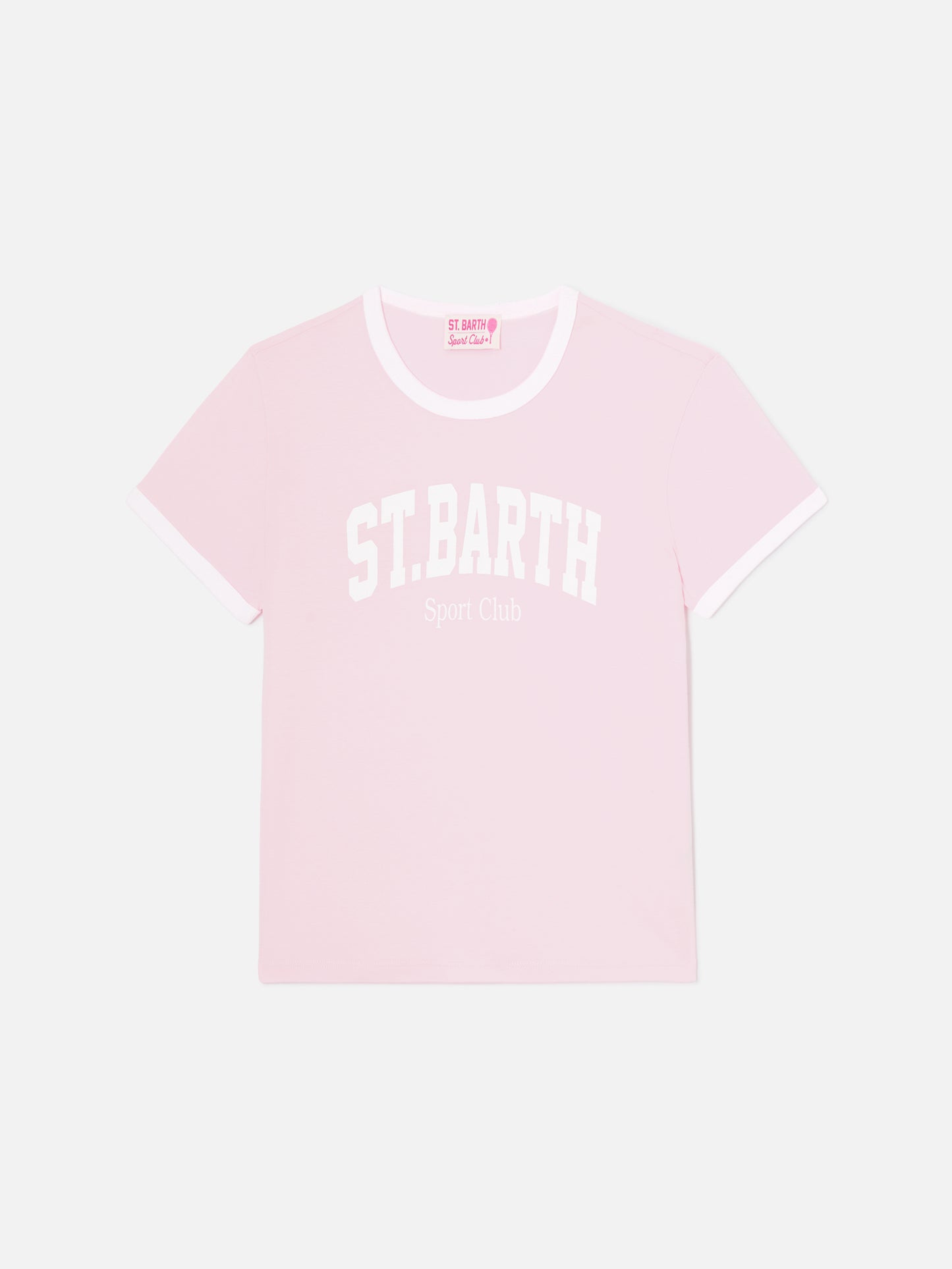Pink Emilie String T-shirt with Sport Club print