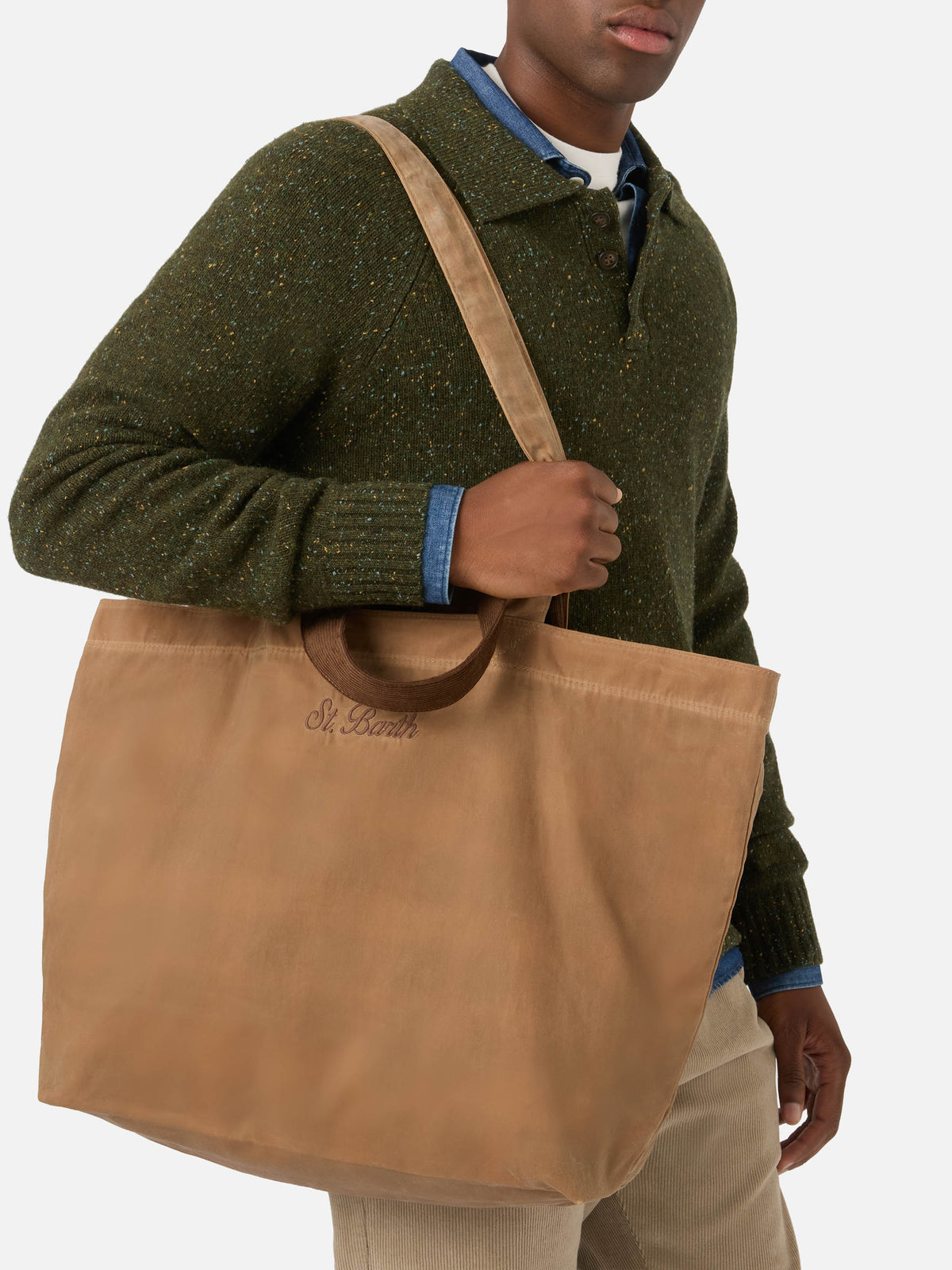 Gewachste Nut Essential tote-Tasche mit Logostickerei 