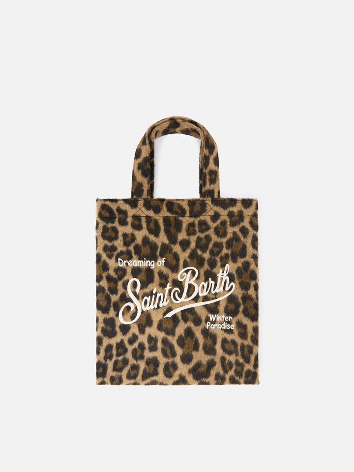 Mini Essential Filztasche tote mit Leopardenmuster 