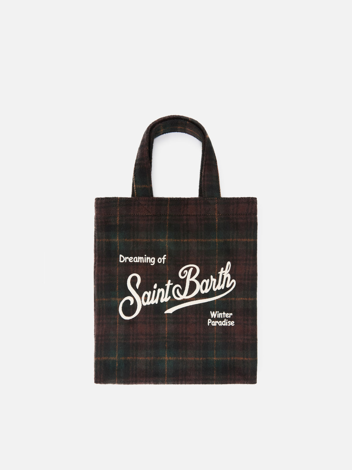 Mini Essential Tasche aus Wollmischung tote mit Tartanmuster 