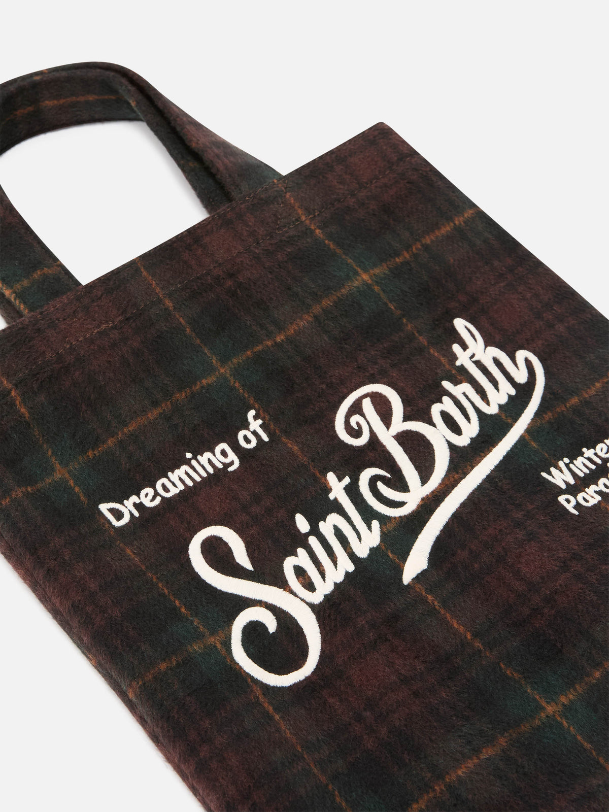 Mini Essential Tasche aus Wollmischung tote mit Tartanmuster 