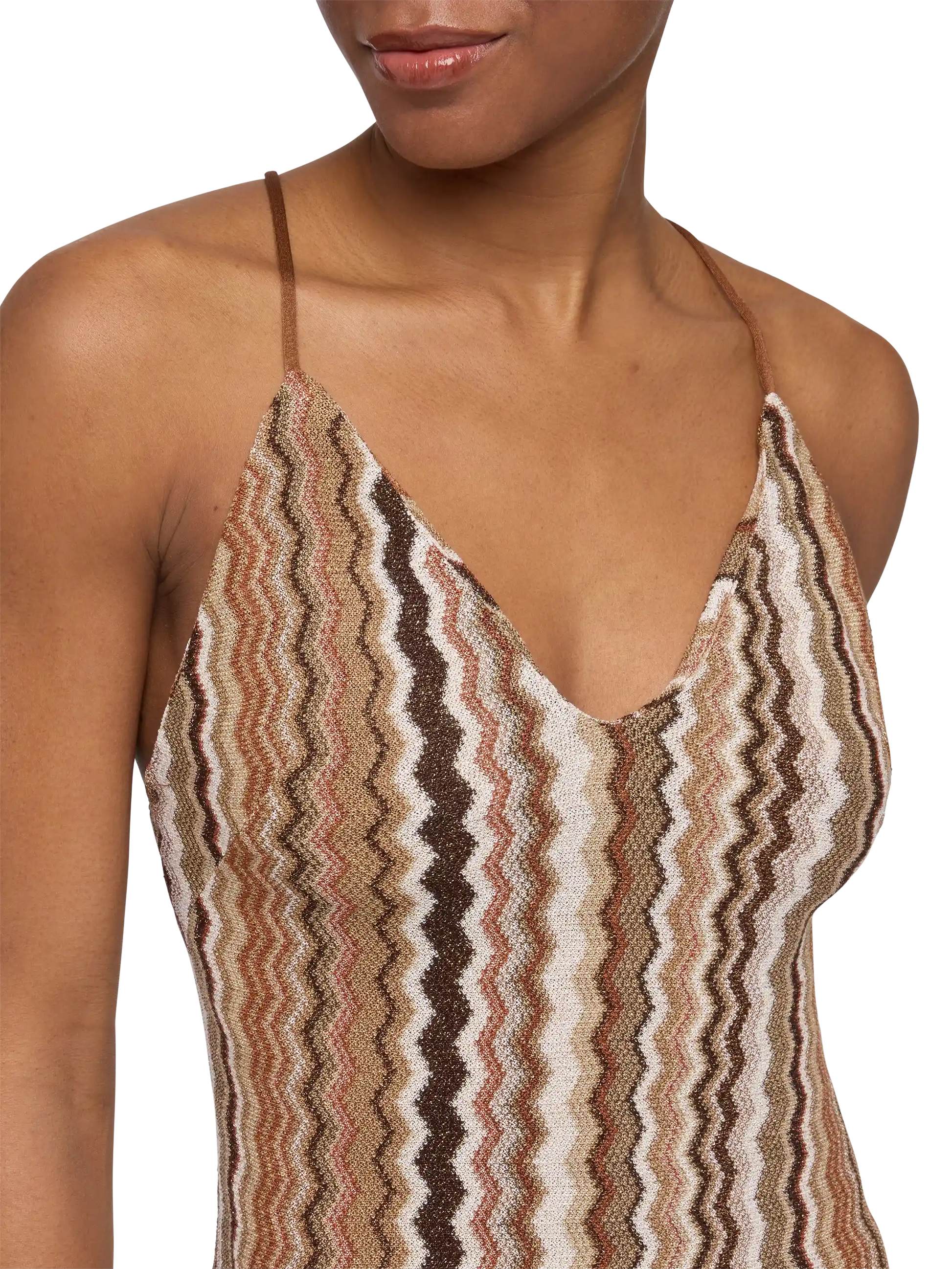 knit chevron dress Eydis raschel knit chevron slip dress MC2 Saint Barth