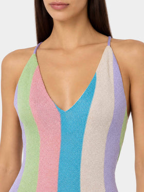 Robe longue Eydis striped raschel 