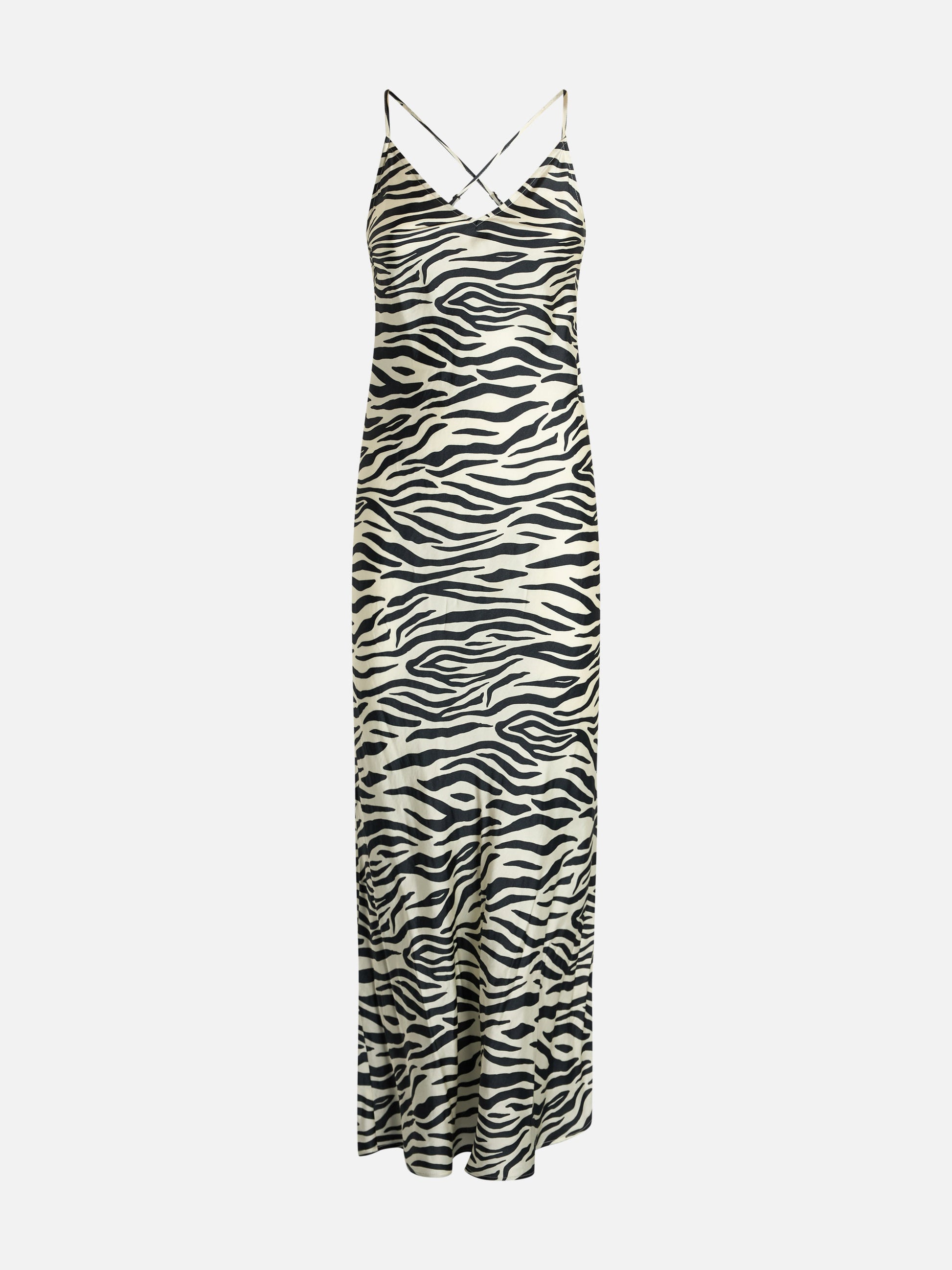 satin zebra dress Zebra Delmara Cowl Maxi Dress