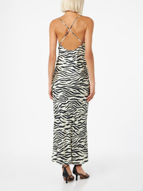 Eydis zebra satin slip dress MC2 Saint Barth Eydis zebra satin slip dress MC2 Saint Barth