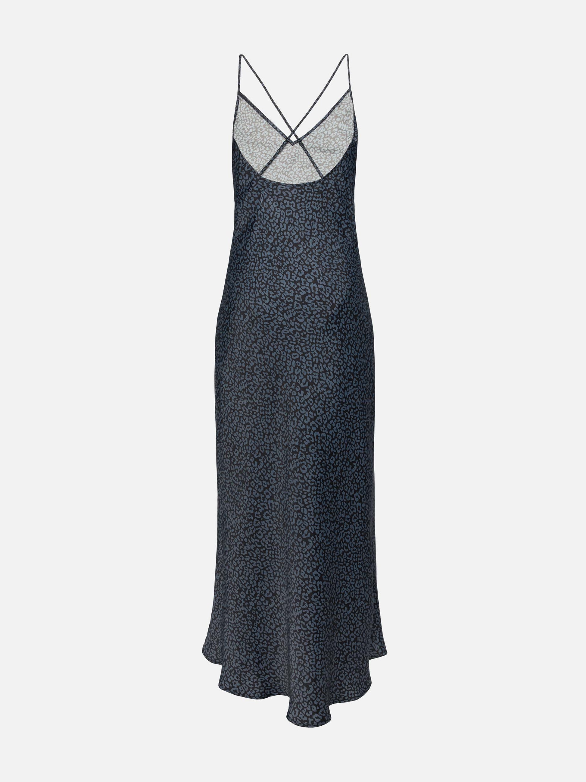 Eydis satin slip dress with animalier print - MC2 Saint Barth