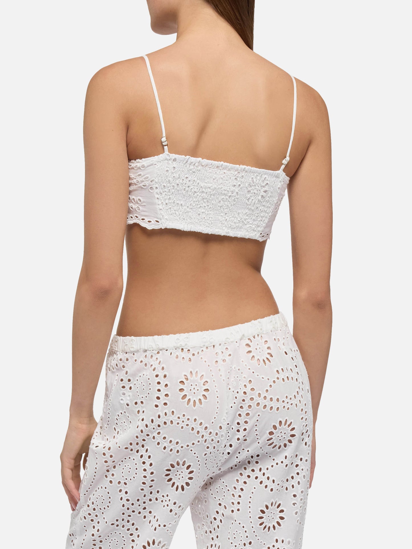 Florida white cotton Sangallo lace top