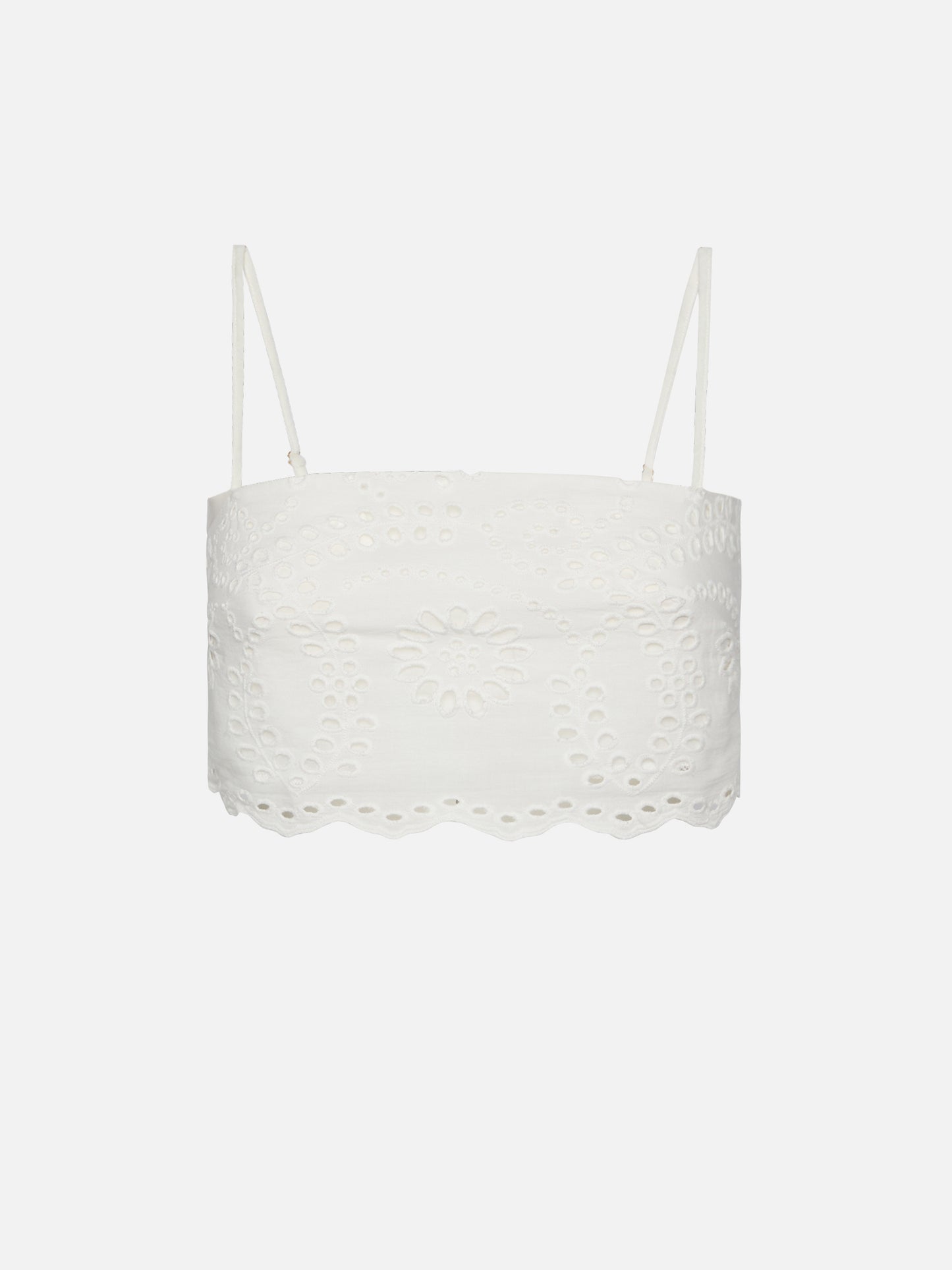 Florida white cotton Sangallo lace top