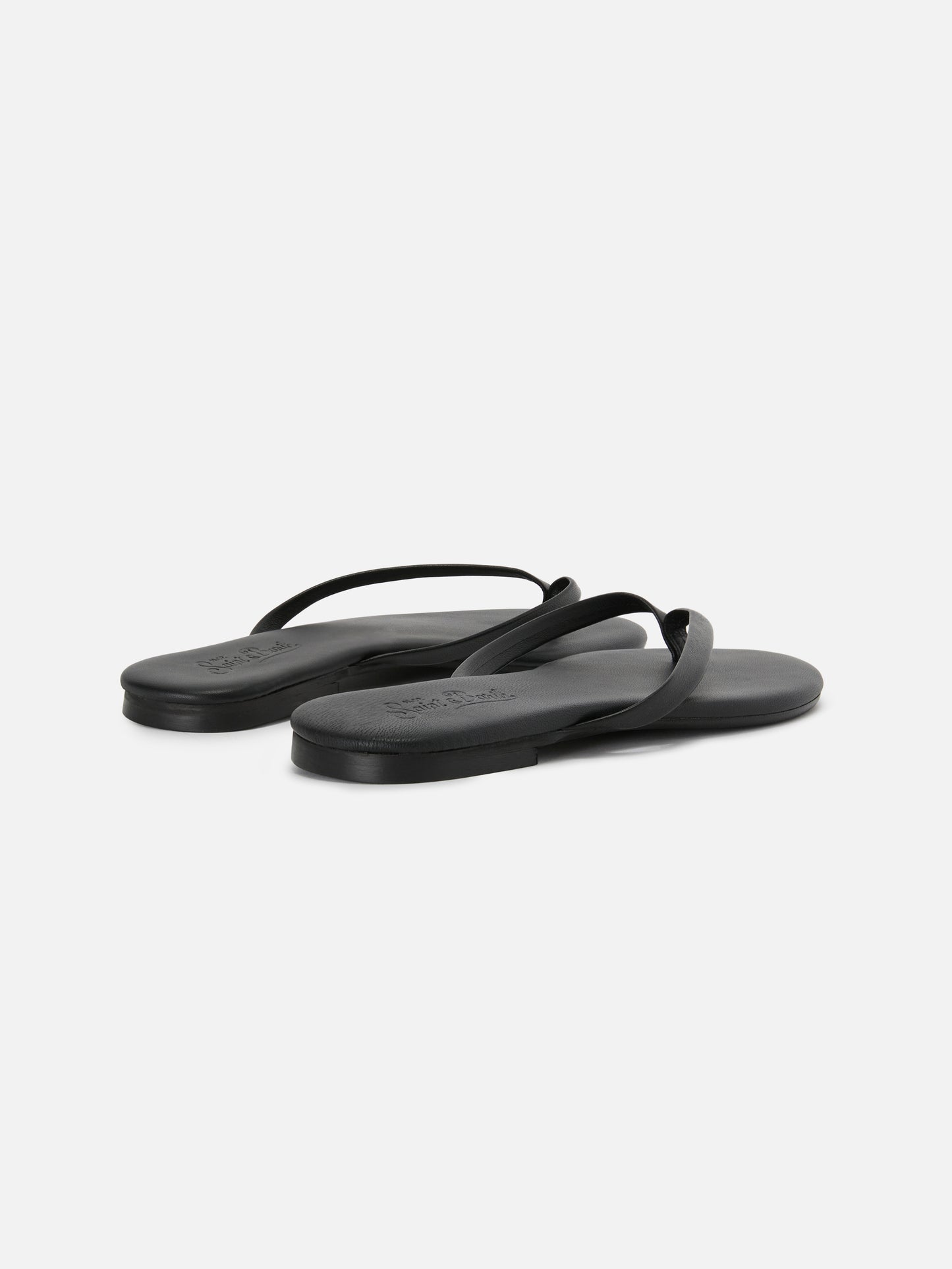 Infradito essentials in vera pelle nere