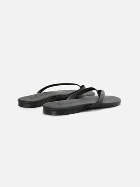 Infradito essentials in vera pelle nere