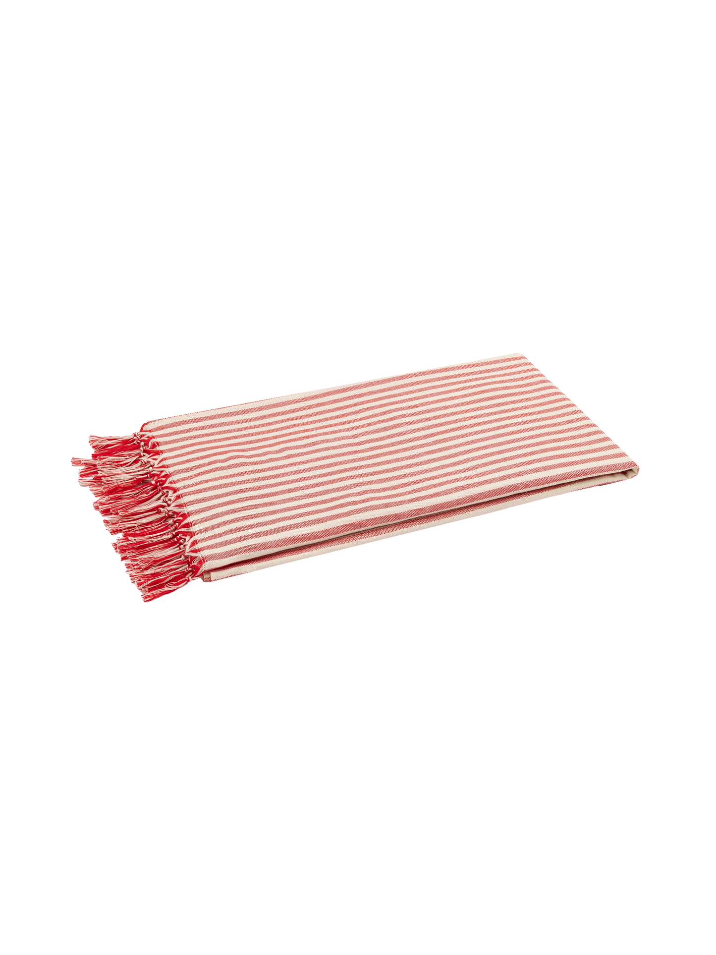 Telo mare Fouta in cotone leggero con stampa a righe rosse