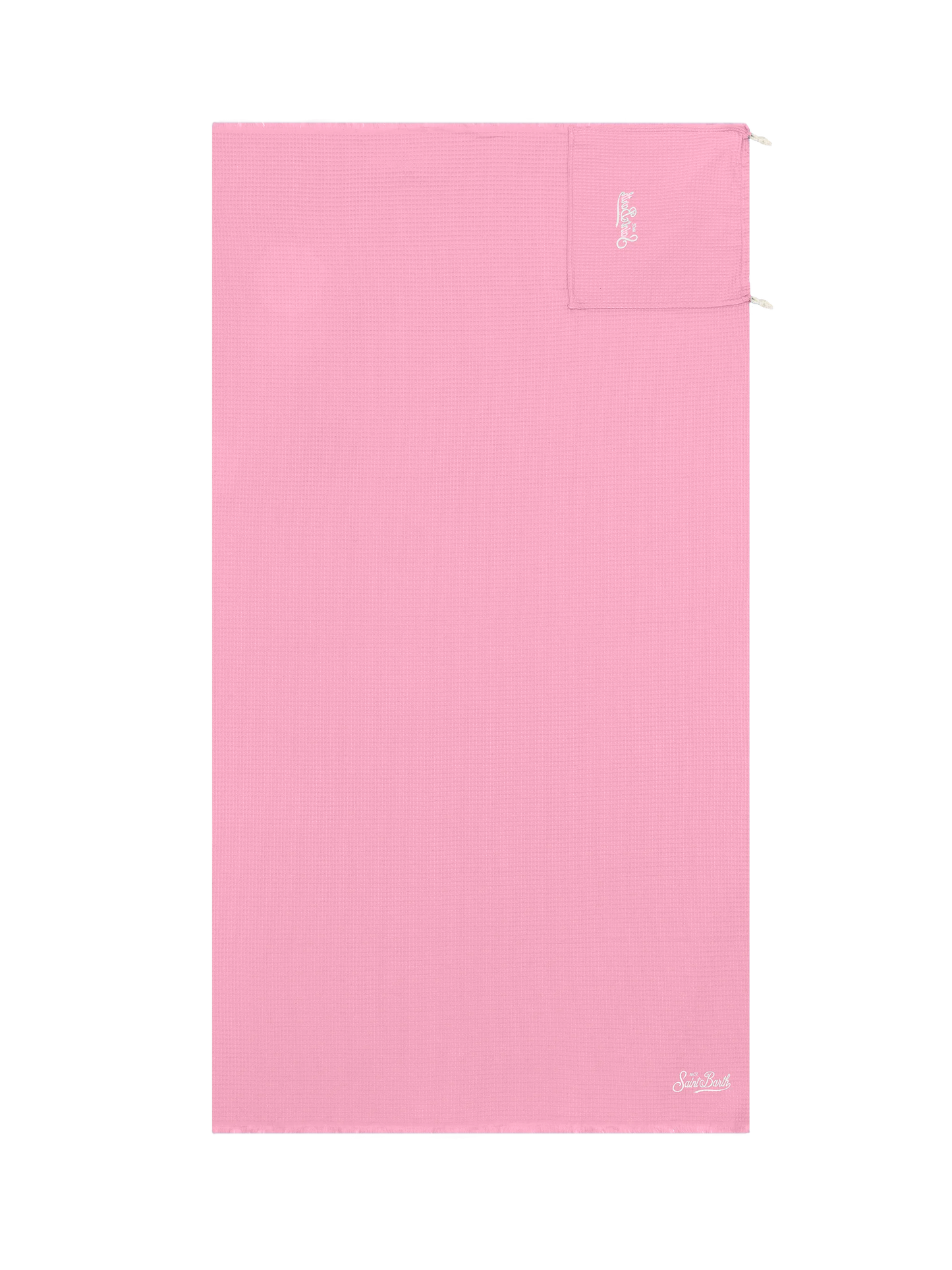 Pink honeycomb cotton FoutaSac beach towel