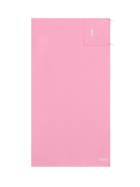 Pink honeycomb cotton FoutaSac beach towel