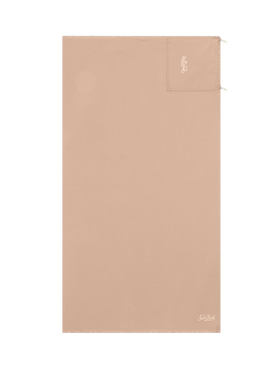Beige honeycomb cotton FoutaSac beach towel