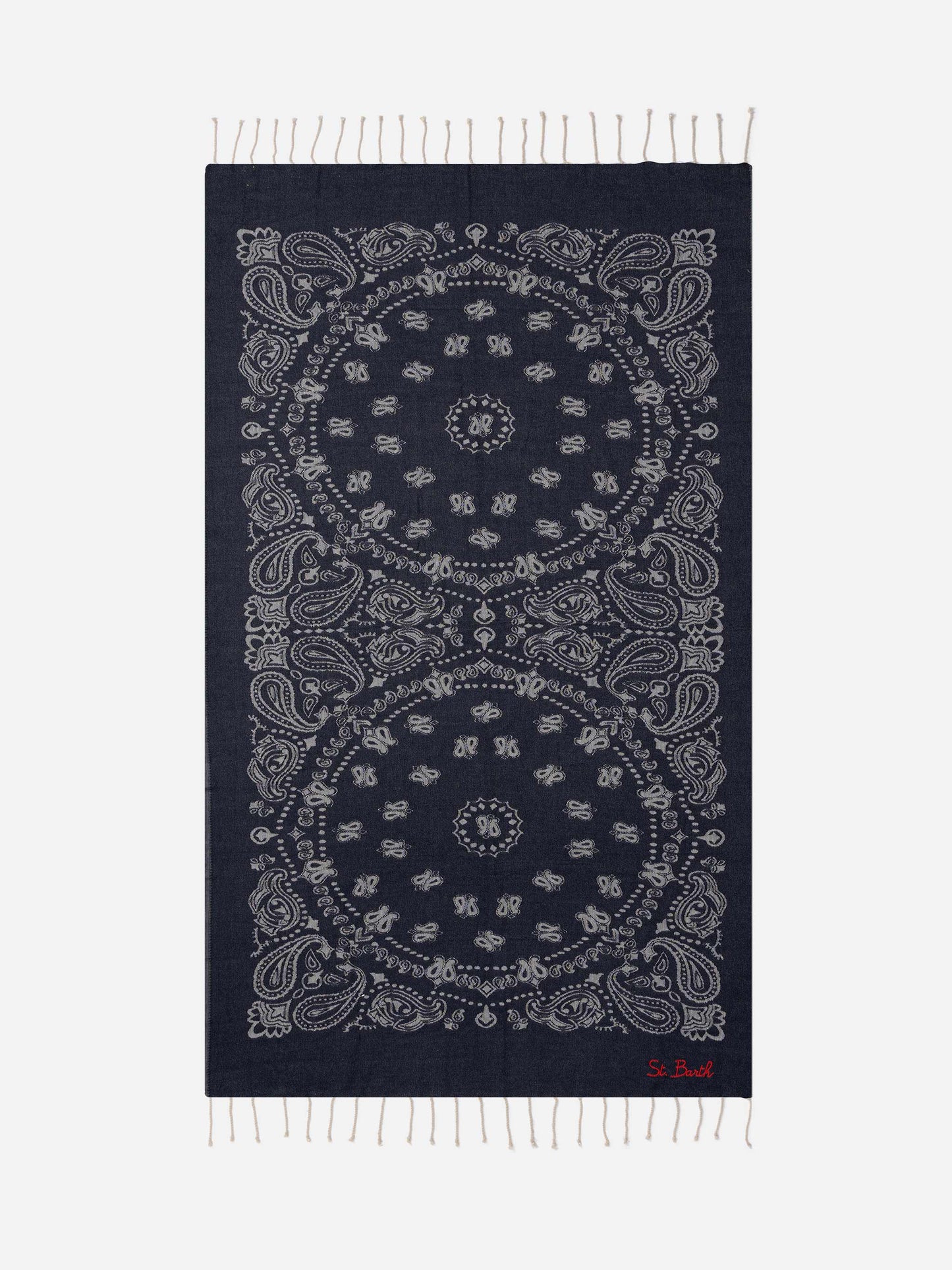 Foutas-Strandtuch aus Baumwolle mit Jacquard-Bandana