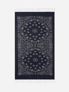 Foutas-Strandtuch aus Baumwolle mit Jacquard-Bandana