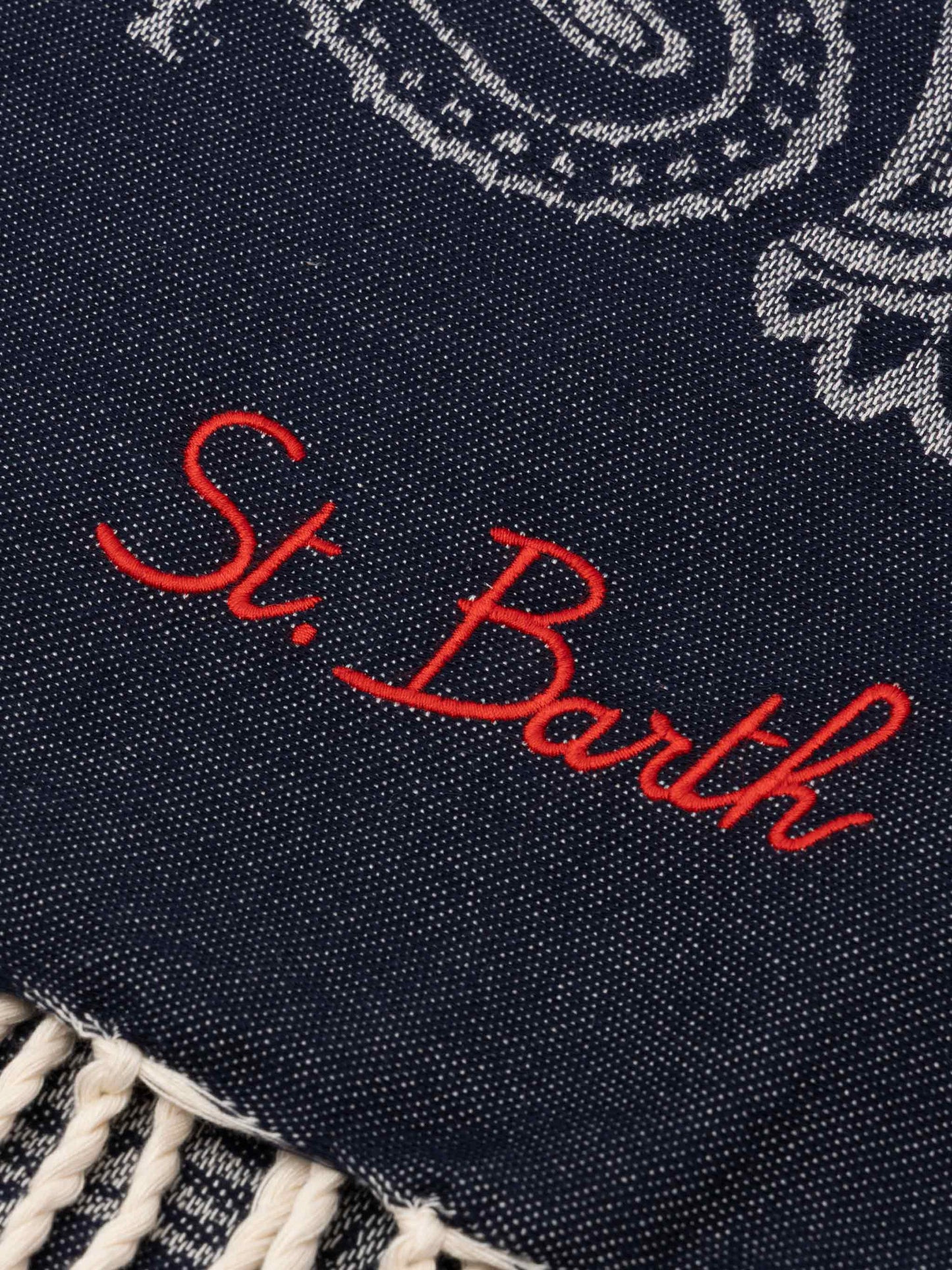 Foutas-Strandtuch aus Baumwolle mit Jacquard-Bandana