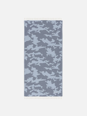 Cotton beach towel Fouta wiith camouflage jacquard - MC2 Saint Barth