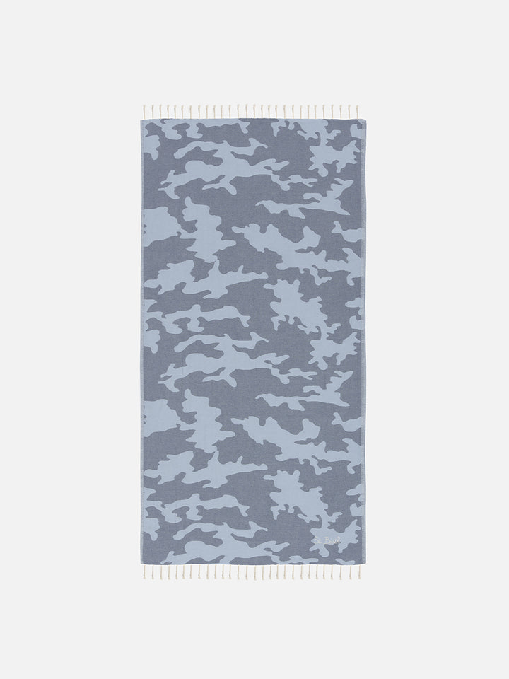 Cotton beach towel Fouta wiith camouflage jacquard - MC2 Saint Barth