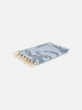 Cotton beach towel Fouta wiith camouflage jacquard - MC2 Saint Barth