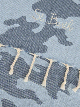 Cotton beach towel Fouta wiith camouflage jacquard - MC2 Saint Barth