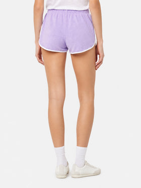 Terry Francine Pull-up-Shorts mit Paspelierung 