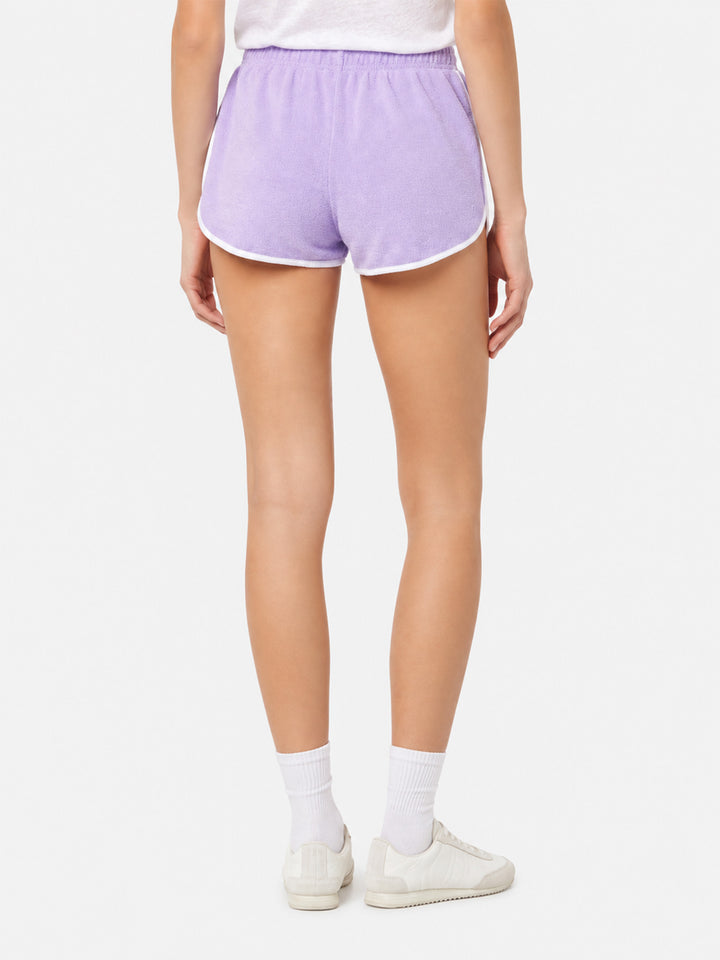 Short de plage Terry Francine à enfiler avec passepoil 