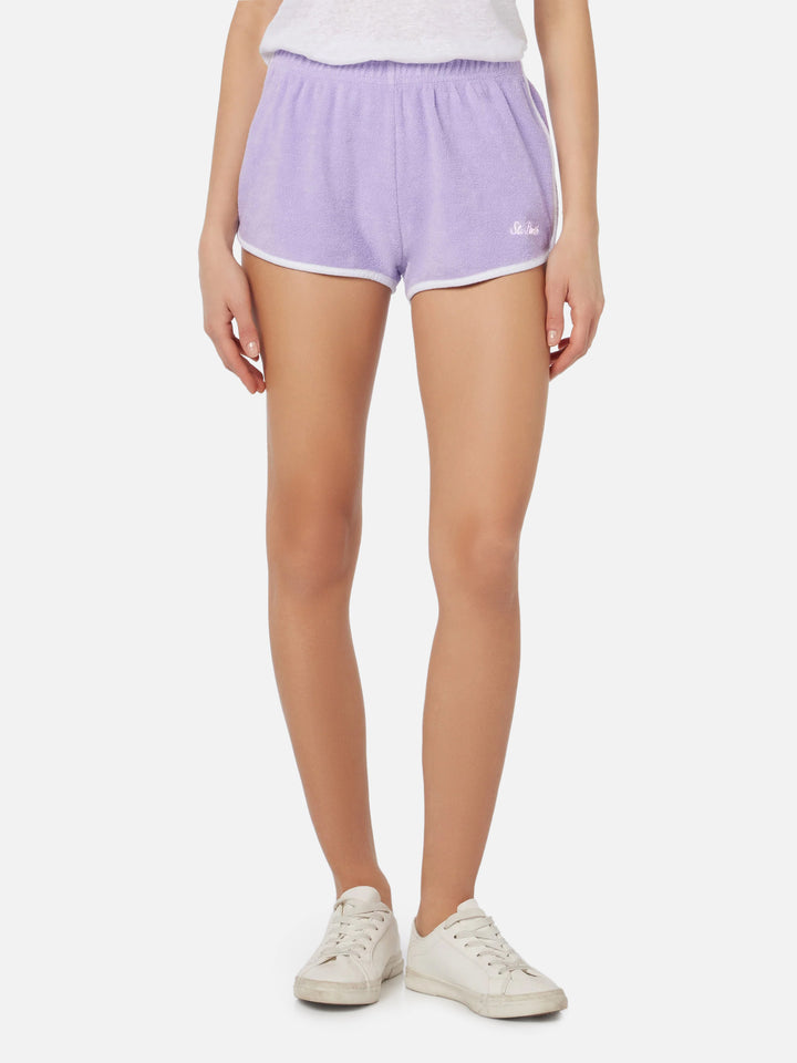 Frottee-Baumwoll-Pull-up-Shorts für Damen Francine