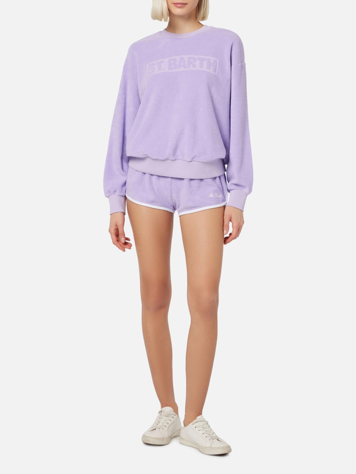 Frottee-Baumwoll-Pull-up-Shorts für Damen Francine