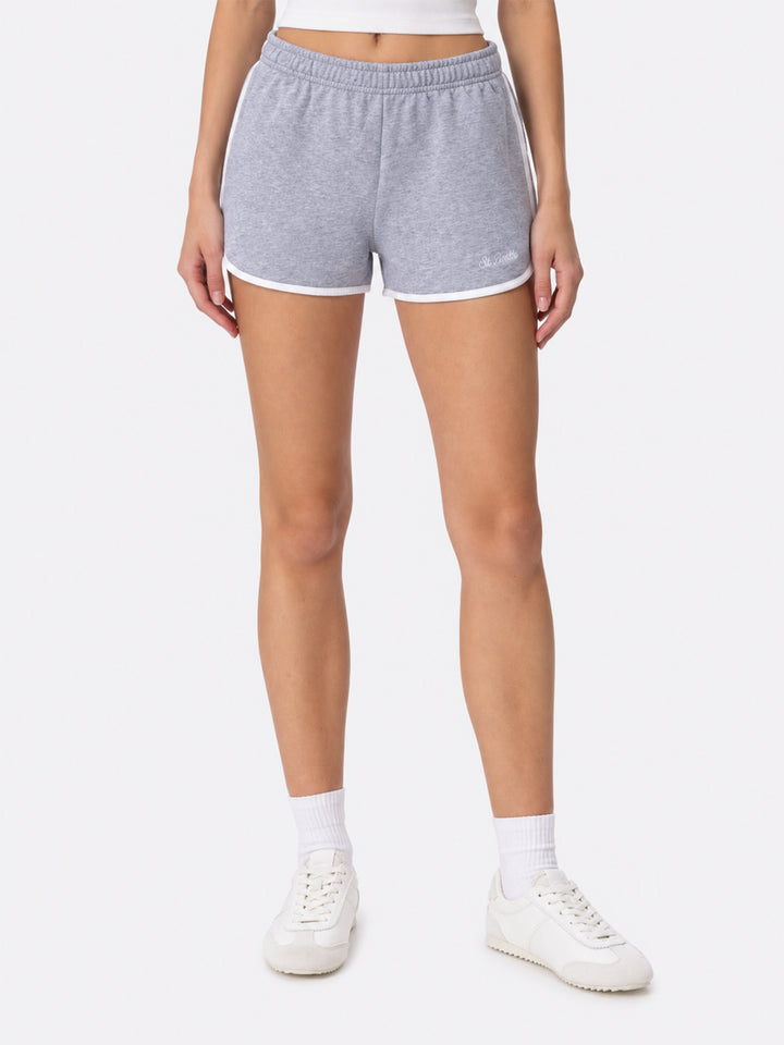 Short en coton Francine avec passepoil contrastant 