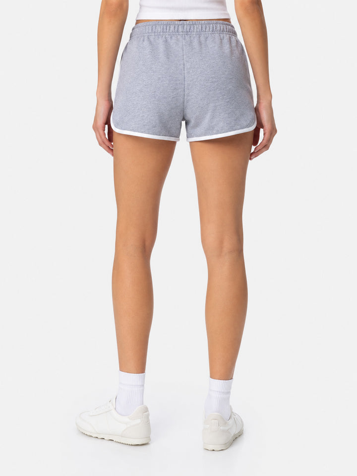 Short en coton Francine avec passepoil contrastant 