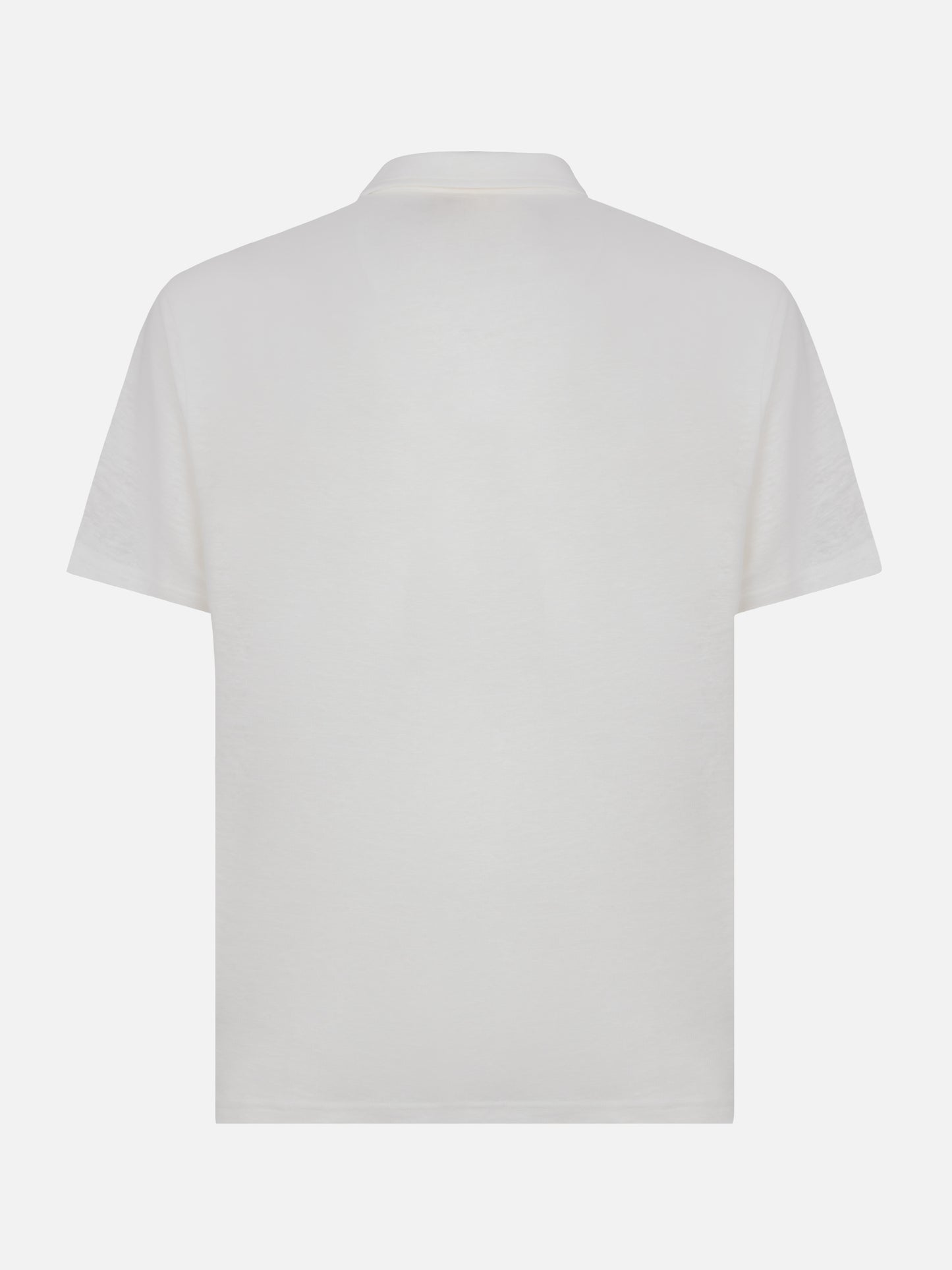 Weißes Leinen-Poloshirt Fraser