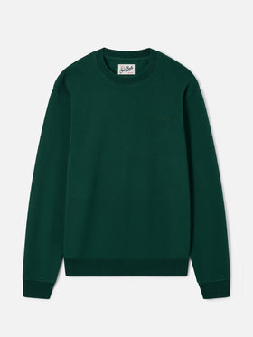 Sudadera de cuello redondo Fourseason en algodón verde 