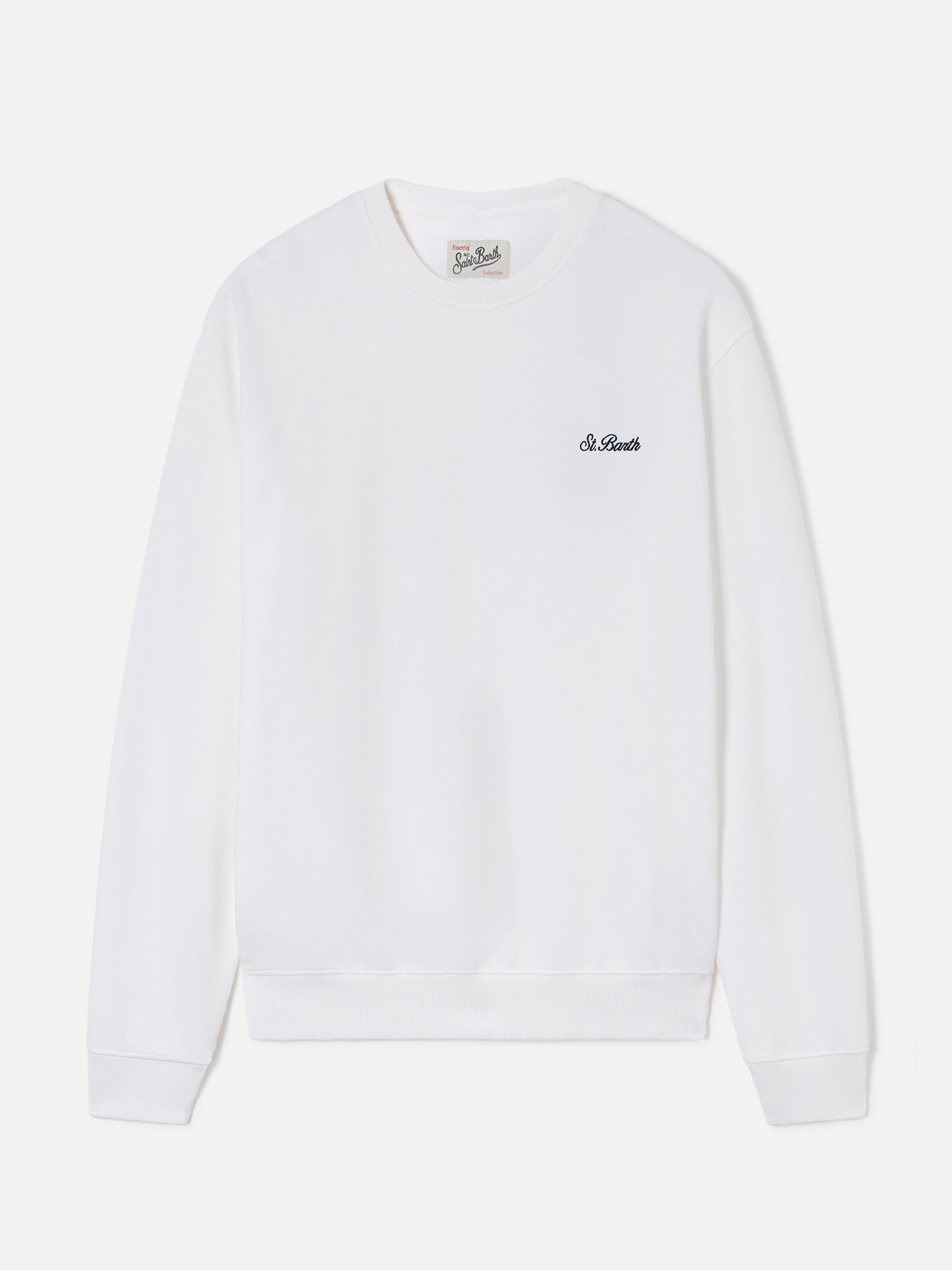 Sudadera de cuello redondo Fourseason en algodón blanco 