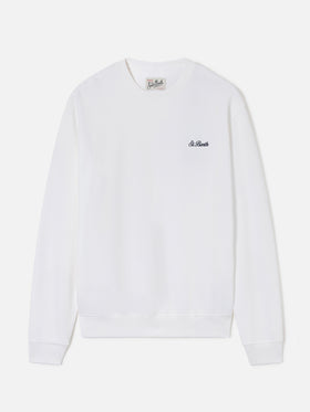 Sudadera de cuello redondo Fourseason en algodón blanco 