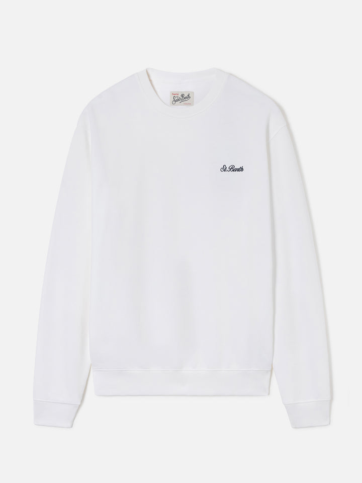 Fourseason Rundhals-Sweatshirt aus weißer Baumwolle 