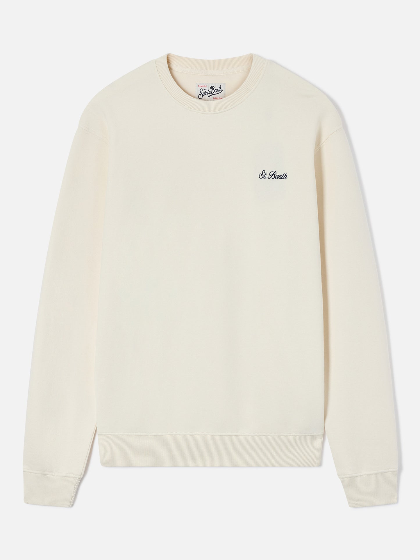 Sweat-shirt ras-du-cou Fourseason en coton blanc ivoire 