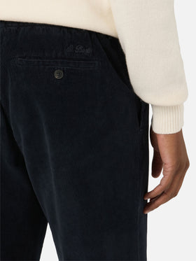 Navy blue Fuji corduroy trousers